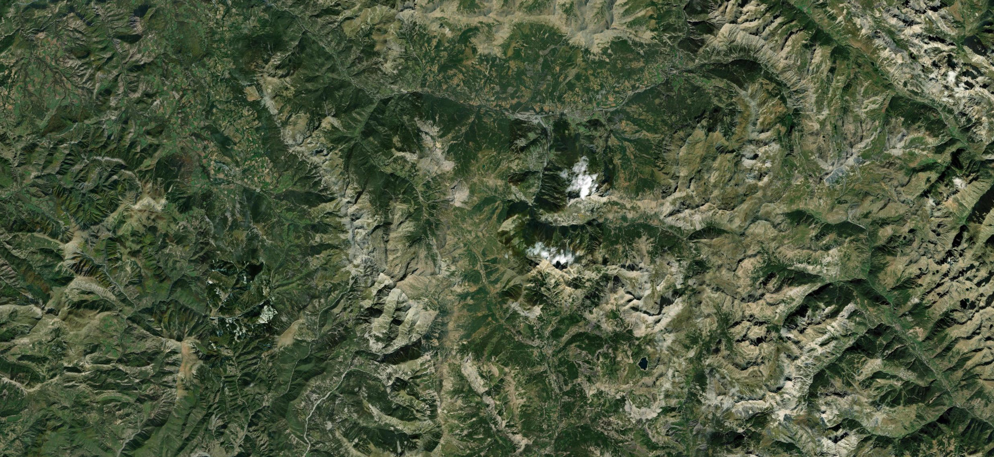 Satellite map of Col de la Bonette