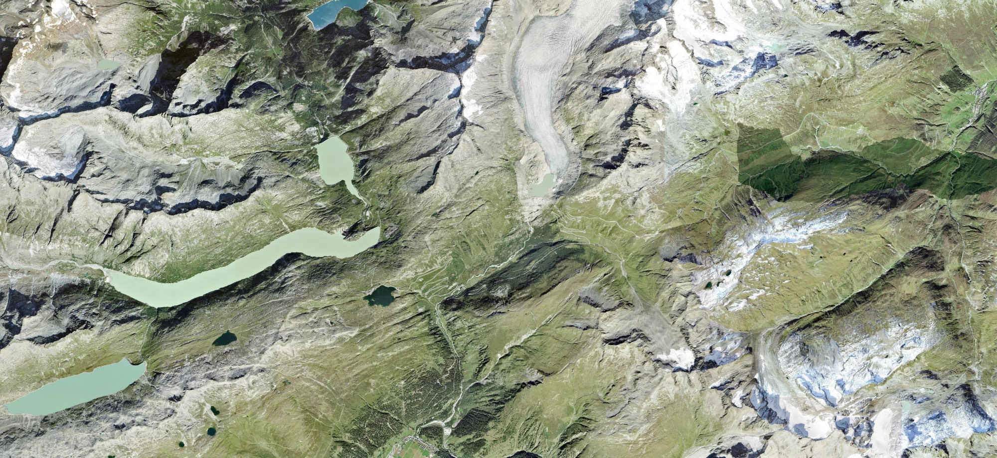 Satellite map of Furka Pass