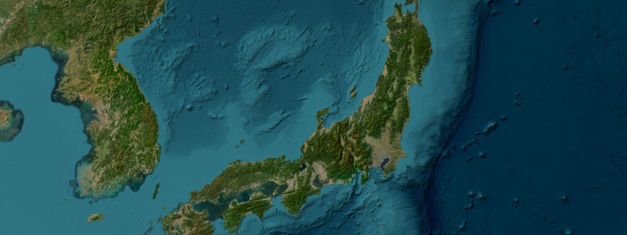 Satellite view of the Japan's Touge roads