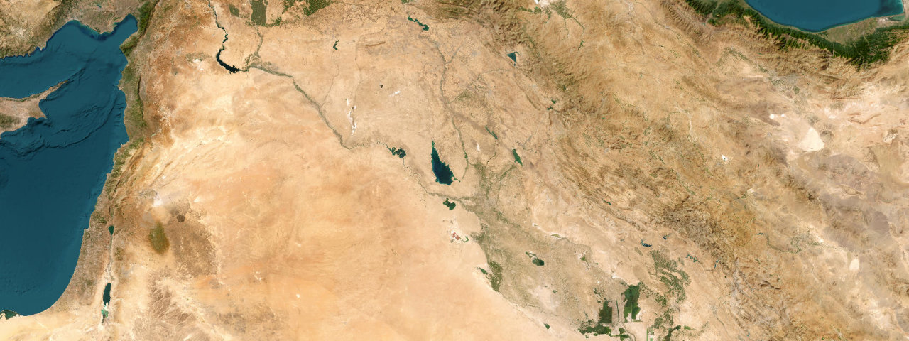 Satellite view of the Middle Eastern Roads roads