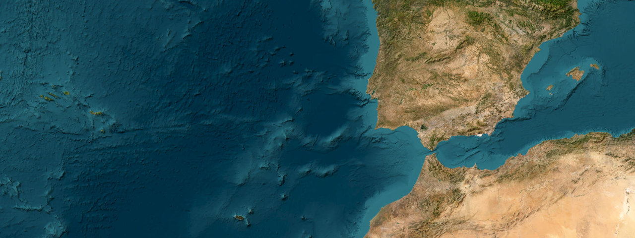Satellite view of the Portugal & the Douro roads