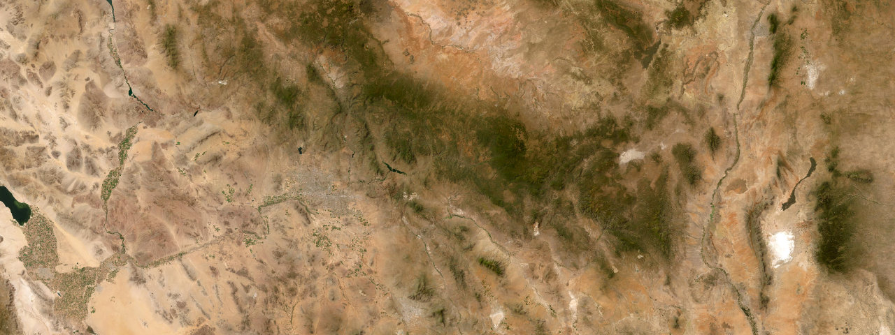 Satellite view of the best driving roads in Arizona