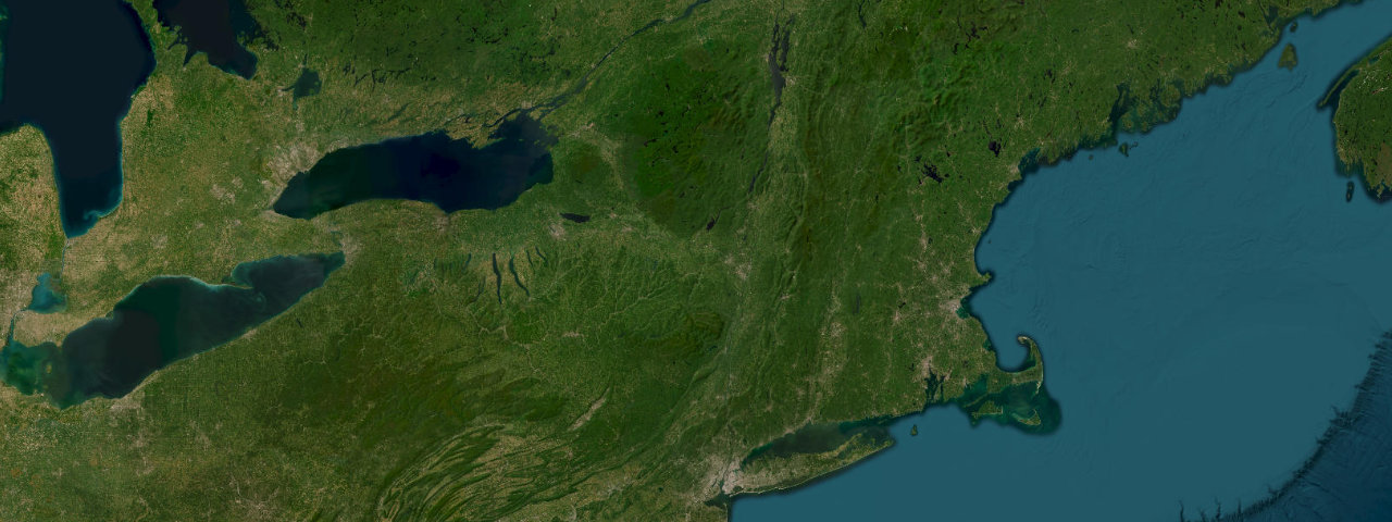 Satellite view of the best driving roads in New York