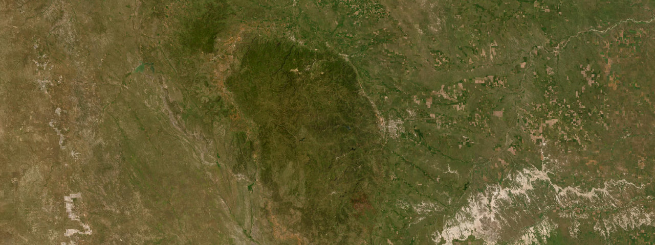 Satellite view of the best driving roads in South Dakota