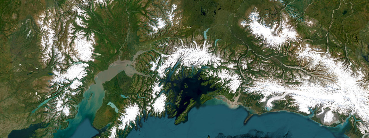 Satellite view of the The Last Frontier roads