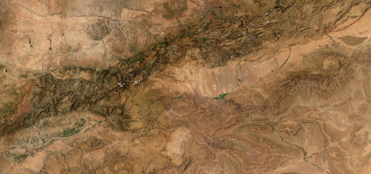 Satellite map of the Atlas Circuit driving tour, Morocco