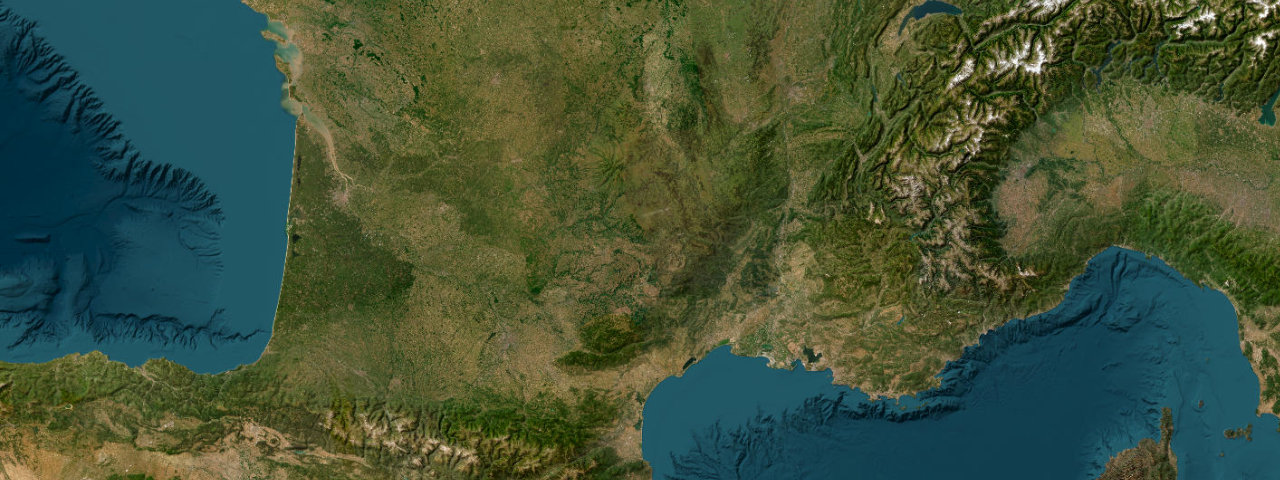 Satellite view of the Tour de France Legends roads