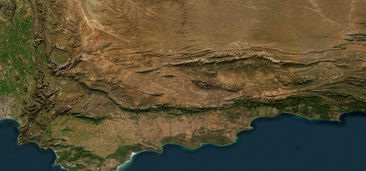 Satellite map of the Cape Loop driving tour, South Africa