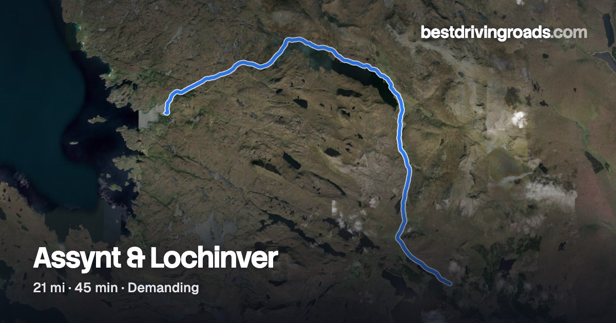 Assynt & Lochinver, Scotland: drive guide, map & corners · Routes