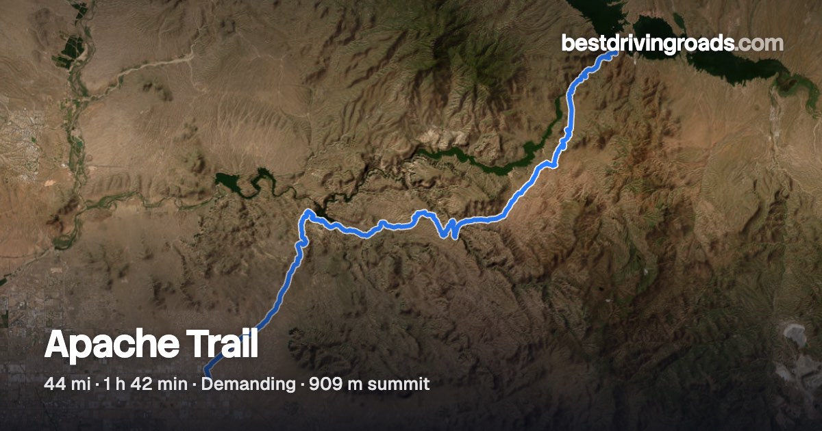 Apache Trail, Arizona: drive guide, map & corners · Routes