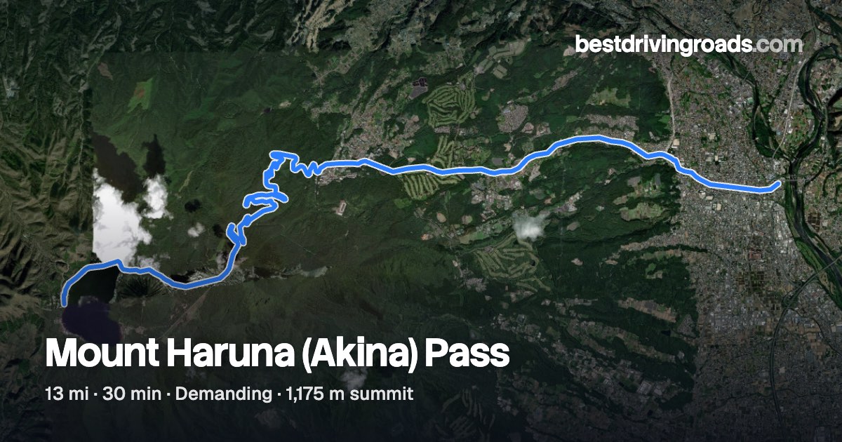 Mount Haruna (Akina) Pass, Gunma: drive guide, map & corners
