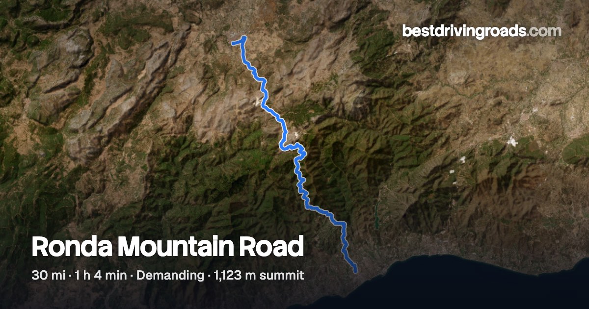 Ronda Mountain Road, Andalusia: drive guide, map & corners · Routes